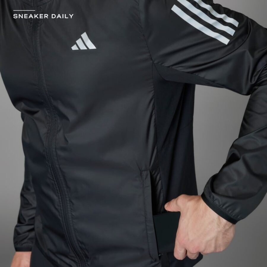 áo adidas own the run jacket - black hz4523