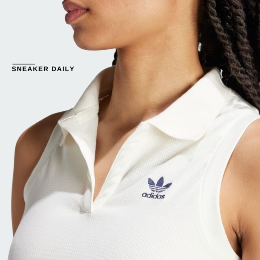 áo adidas premium originals rib top - white it9858