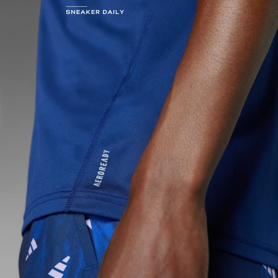 áo adidas run it tee - blue in0076