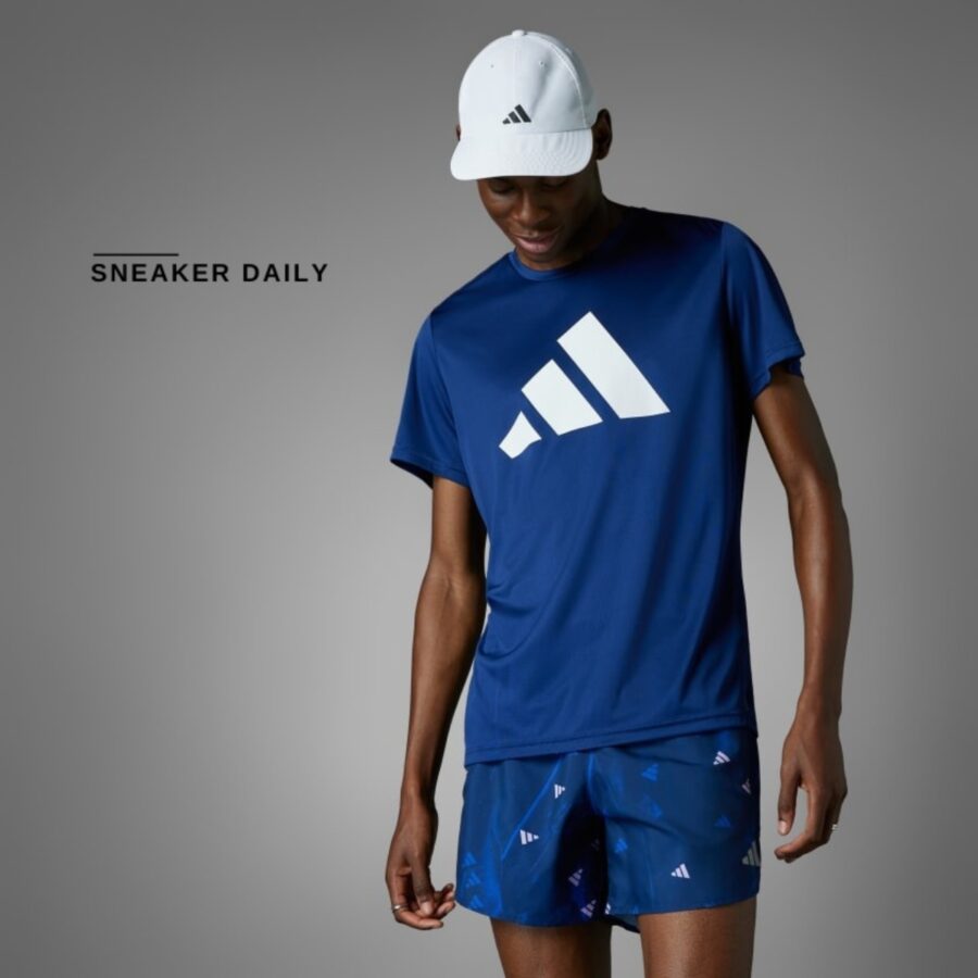 áo adidas run it tee - blue in0076