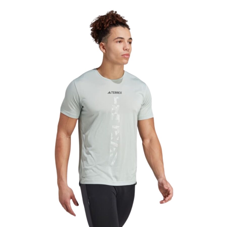 áo adidas terrex agravic trail running tee - grey hz6242