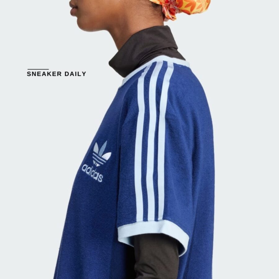 áo adidas terry 3-stripes tee - dark blue ir7465