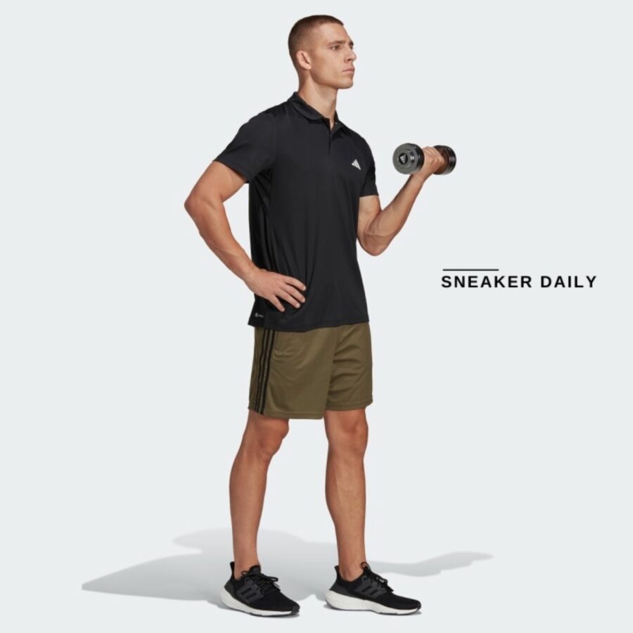áo adidas train essentials training polo shirt black ib8103
