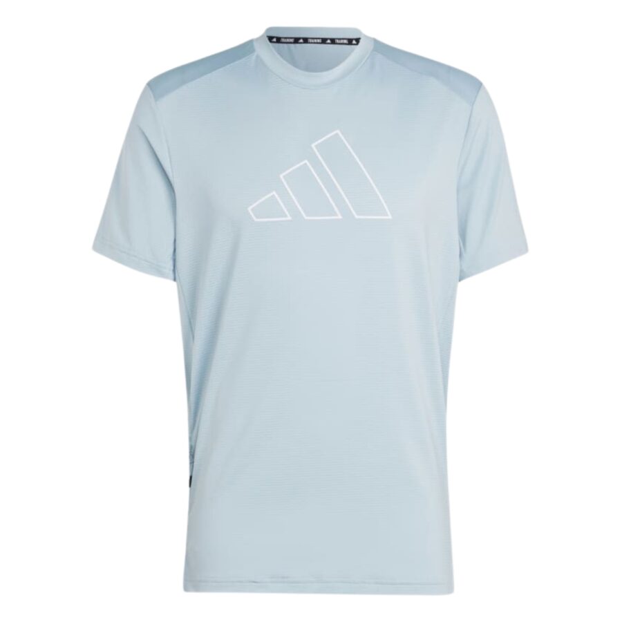 áo adidas train icons big logo training tee - wonder blue in9820