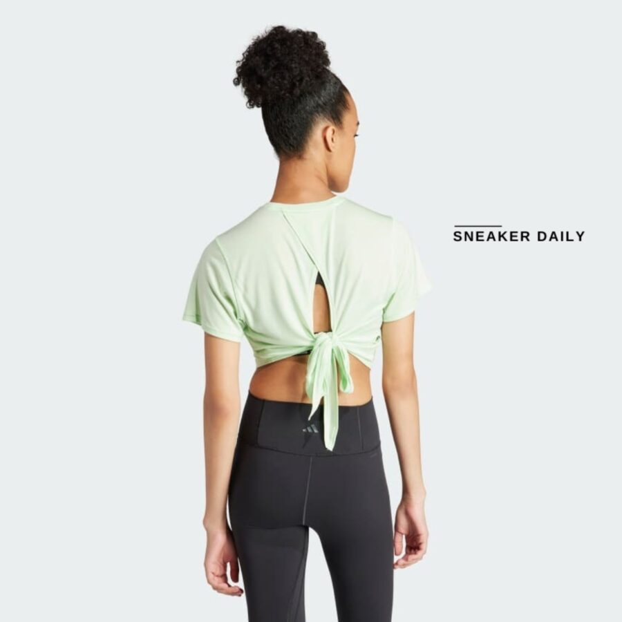 áo adidas yoga studio wrapped tee 'semi green spark' is2966