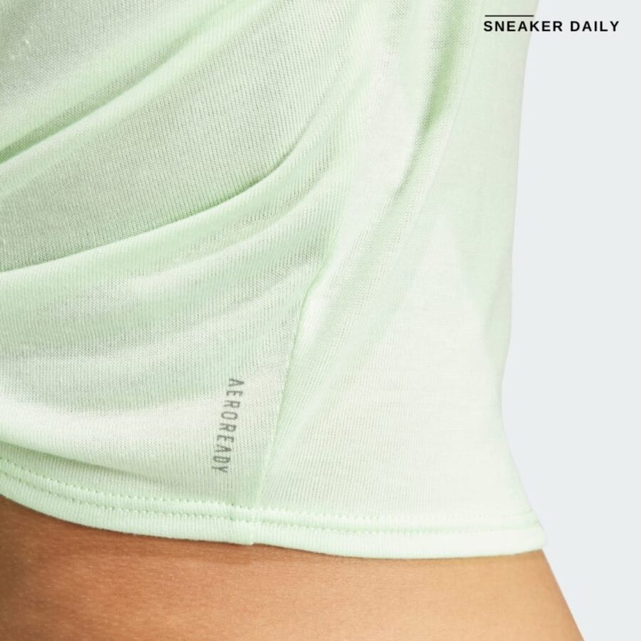 áo adidas yoga studio wrapped tee 'semi green spark' is2966