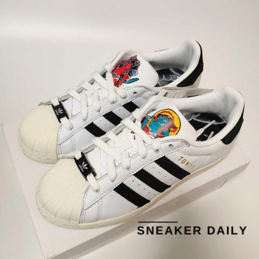 giày adidas originals superstar shoes 'cloud white core black red' fy6733