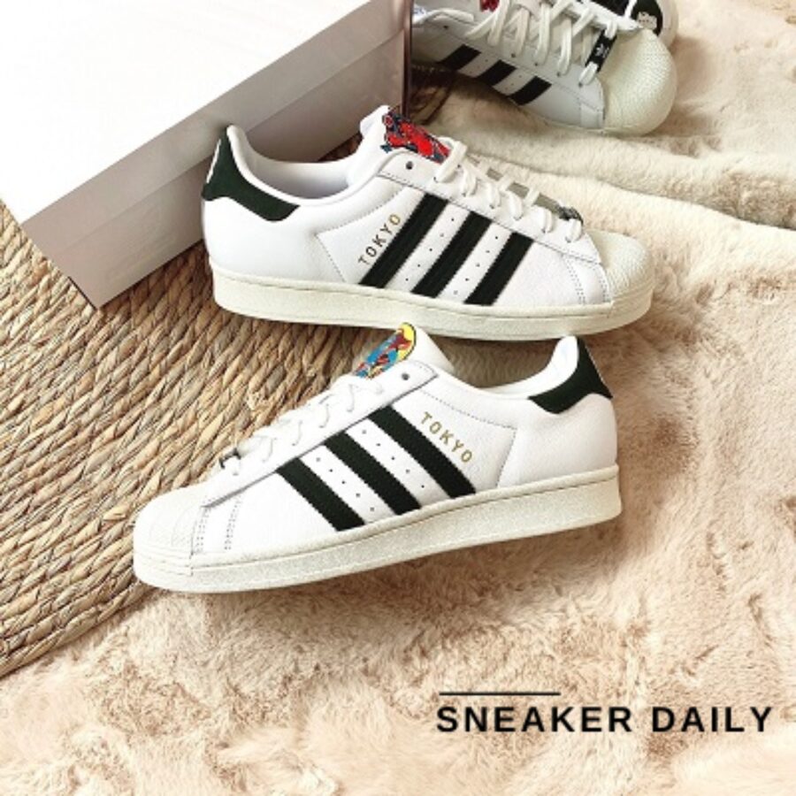 giày adidas originals superstar shoes 'cloud white core black red' fy6733