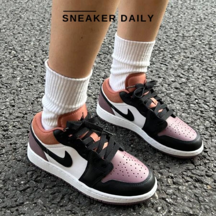 giày air jordan 1 low se 'sky j mauve' (gs) fb9908-102