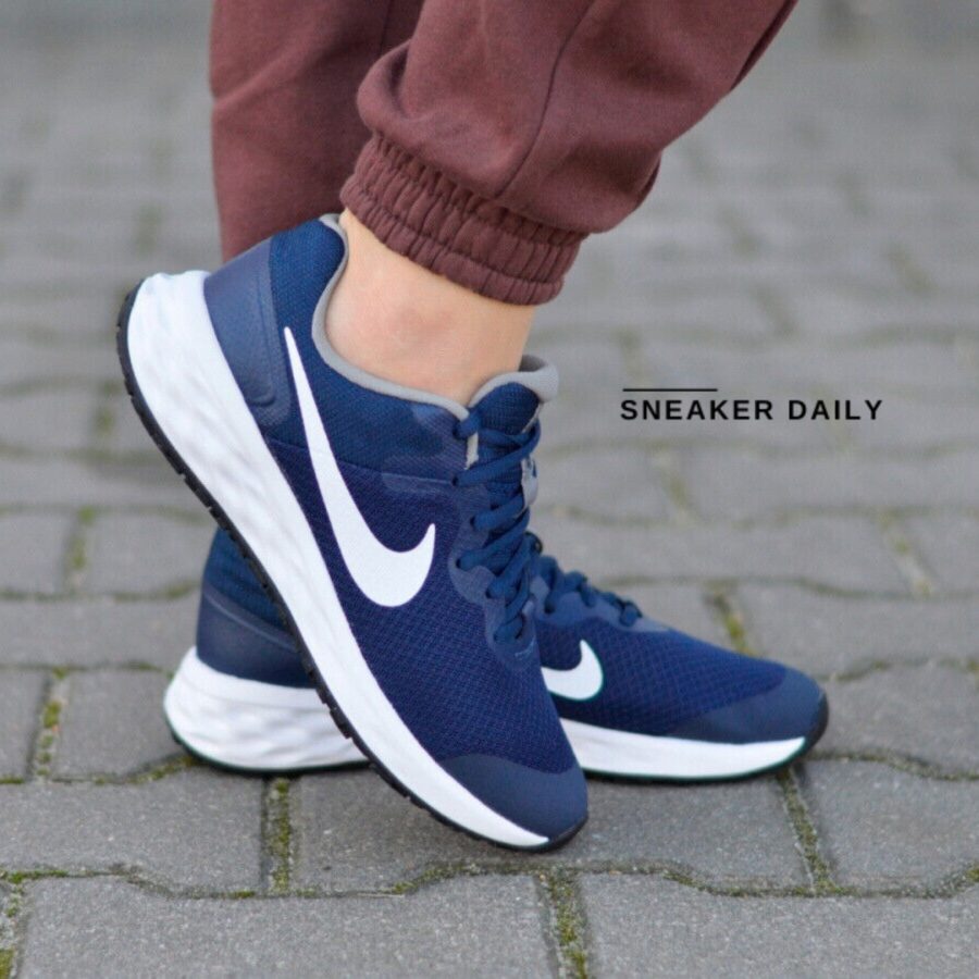 giày (gs) nike revolution 6 'midnight navy' dd1096-400