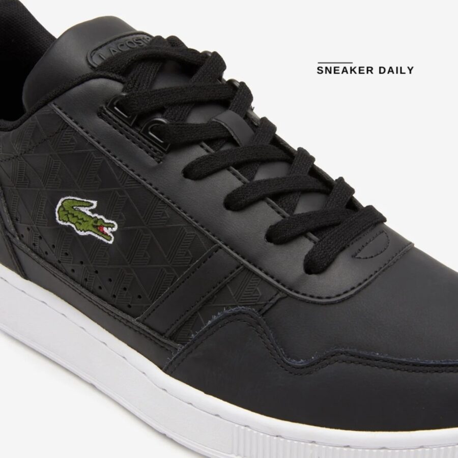 giày lacoste t-clip black white leather synthetic 'black/white' 44sma0094312