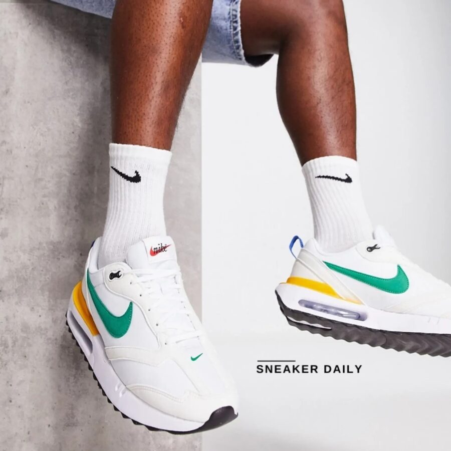 giày nike air max dawn 'white green yellow' dv3489-100