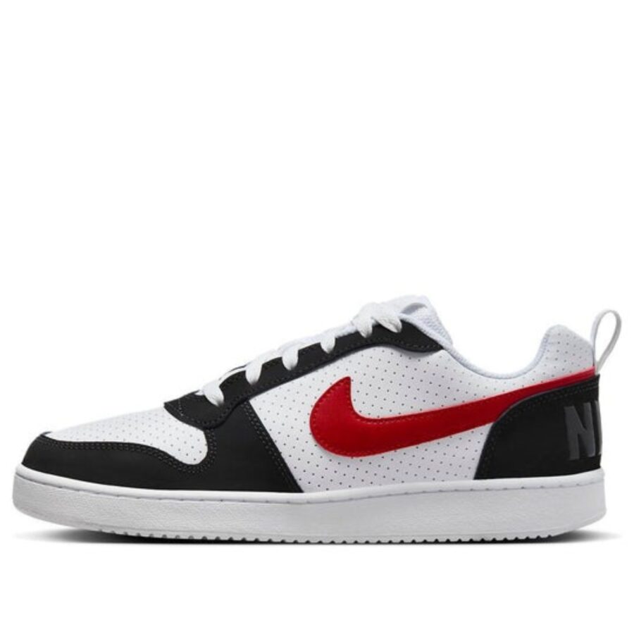 giày nike court borough low 'white black red' 838937-102