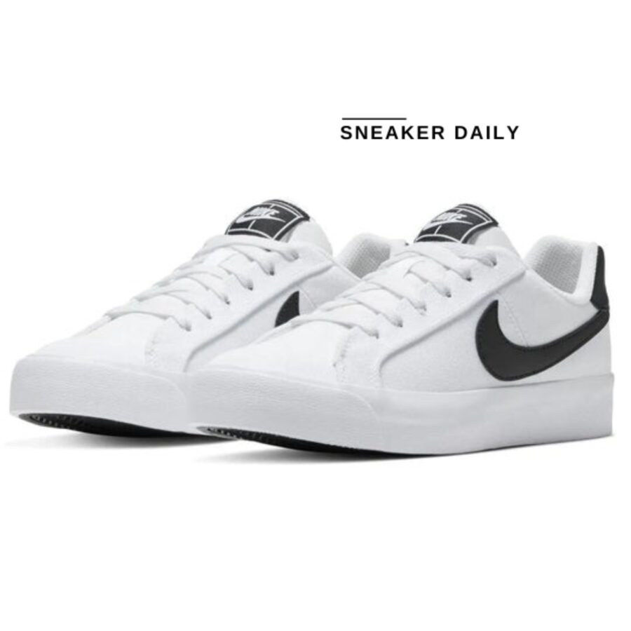 giày nike court royale ac canvas 'white black' cd5405-100