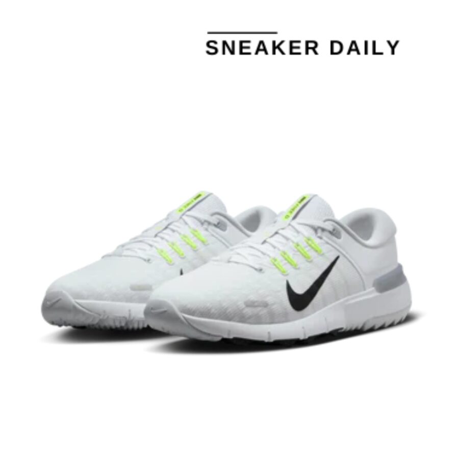 giày nike free golf next nature wide 'white black' fq7875-101