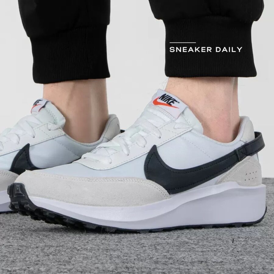 giày nike waffle debut 'white black' dh9522-103