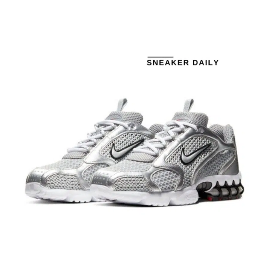giày nike zoom spiridon caged 2 'metallic silver' cj1288-001