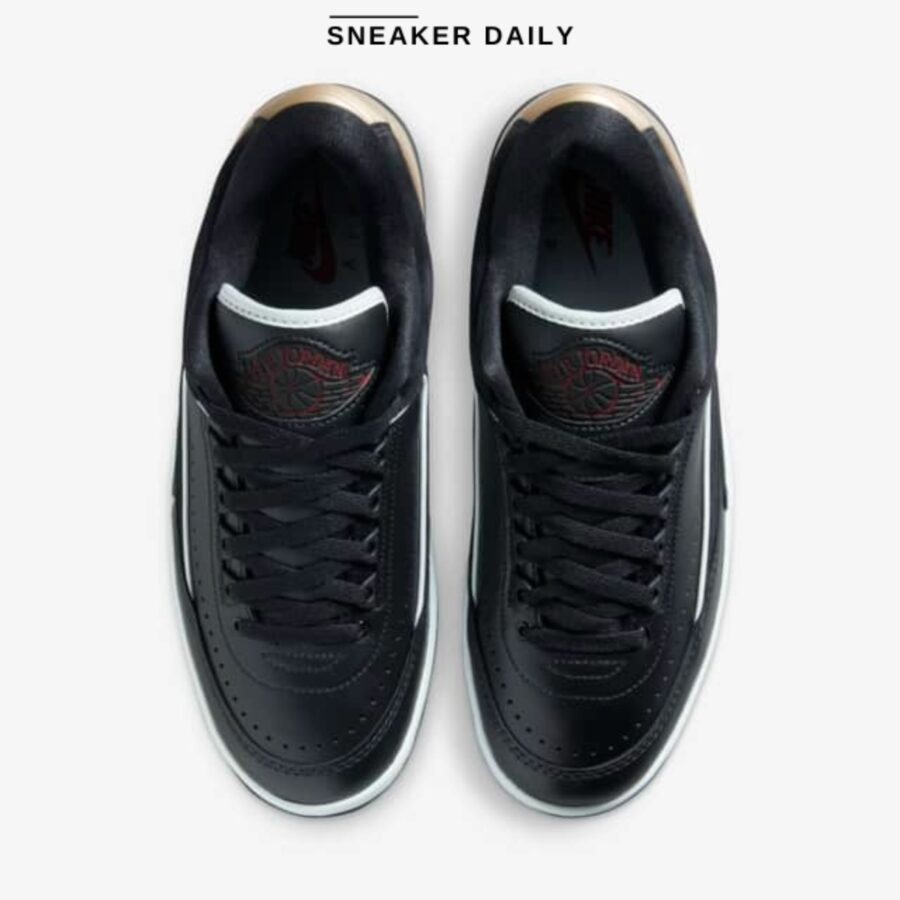 giày (wmns) air jordan 2 retro low 'black metallic gold' dx4401-001