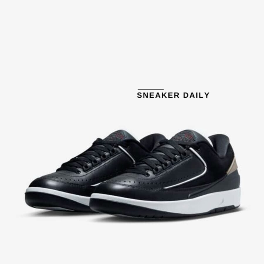 giày (wmns) air jordan 2 retro low 'black metallic gold' dx4401-001