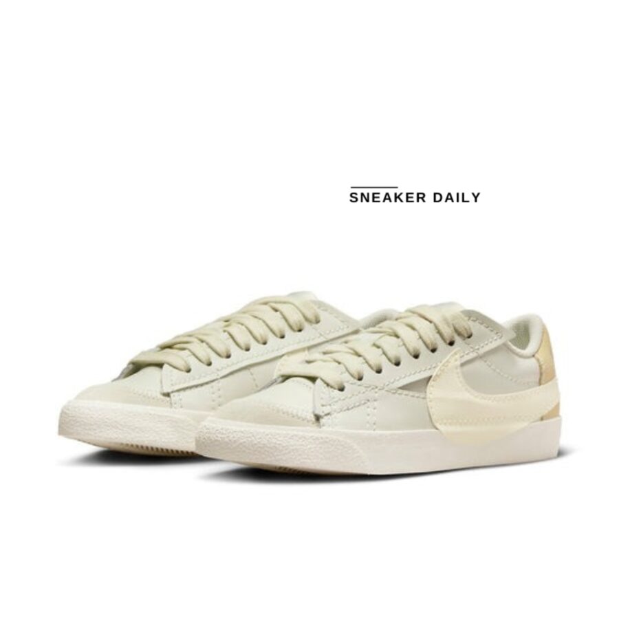 giày (wmns) nike blazer low '77 jumbo 'sea glass pale ivory' dq1470-004