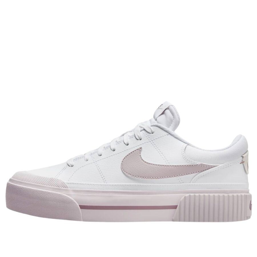 giày (wmns) nike court legacy lift 'white smokey mauve' dm7590-105