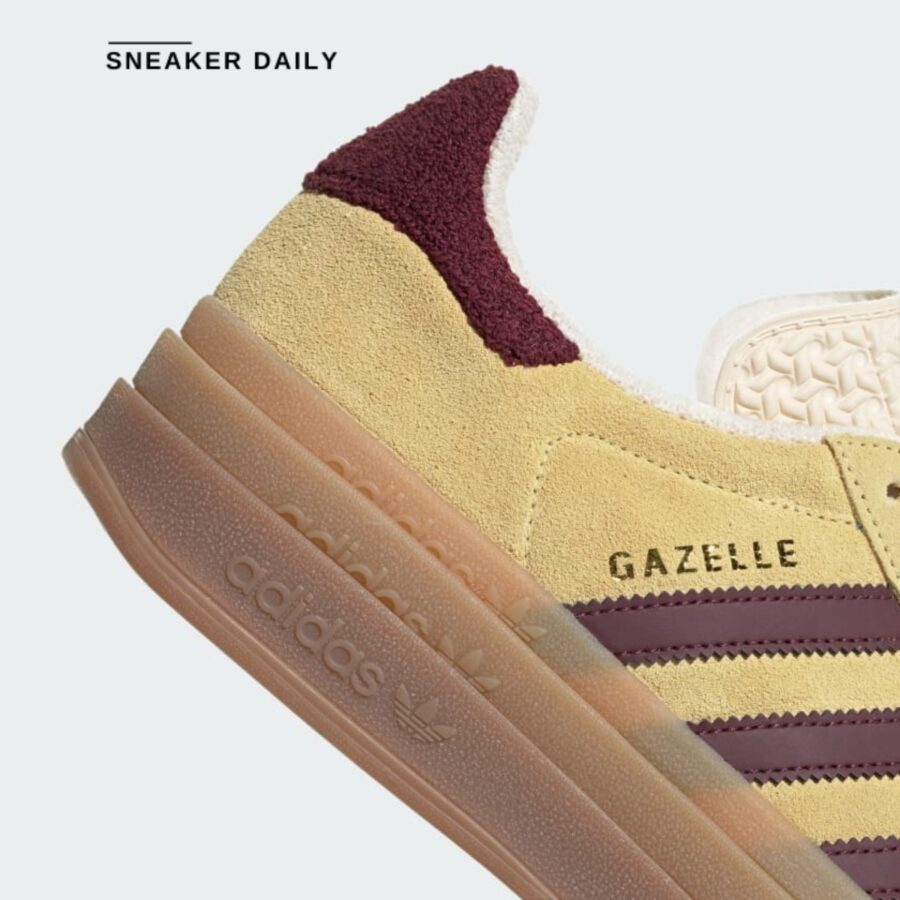 giày (wmns) adidas gazelle bold 'almost yellow maroon' if5937