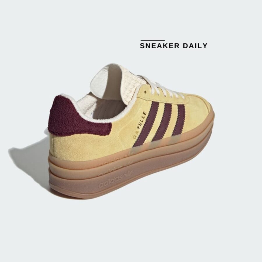 giày (wmns) adidas gazelle bold 'almost yellow maroon' if5937