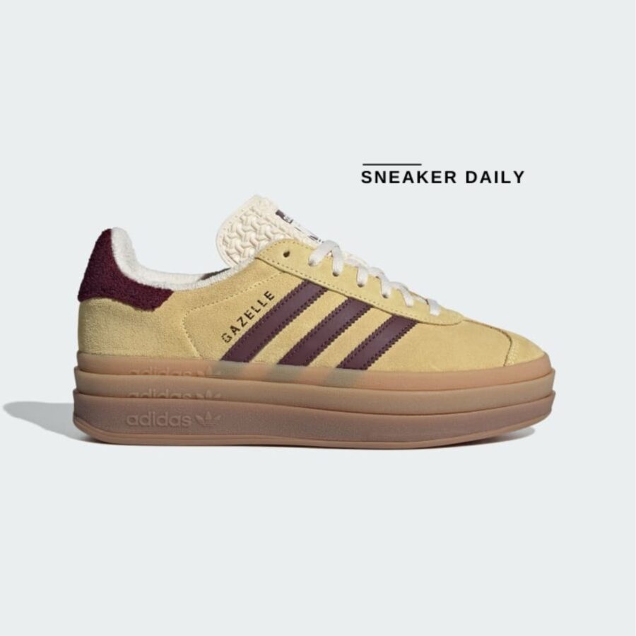 giày (wmns) adidas gazelle bold 'almost yellow maroon' if5937