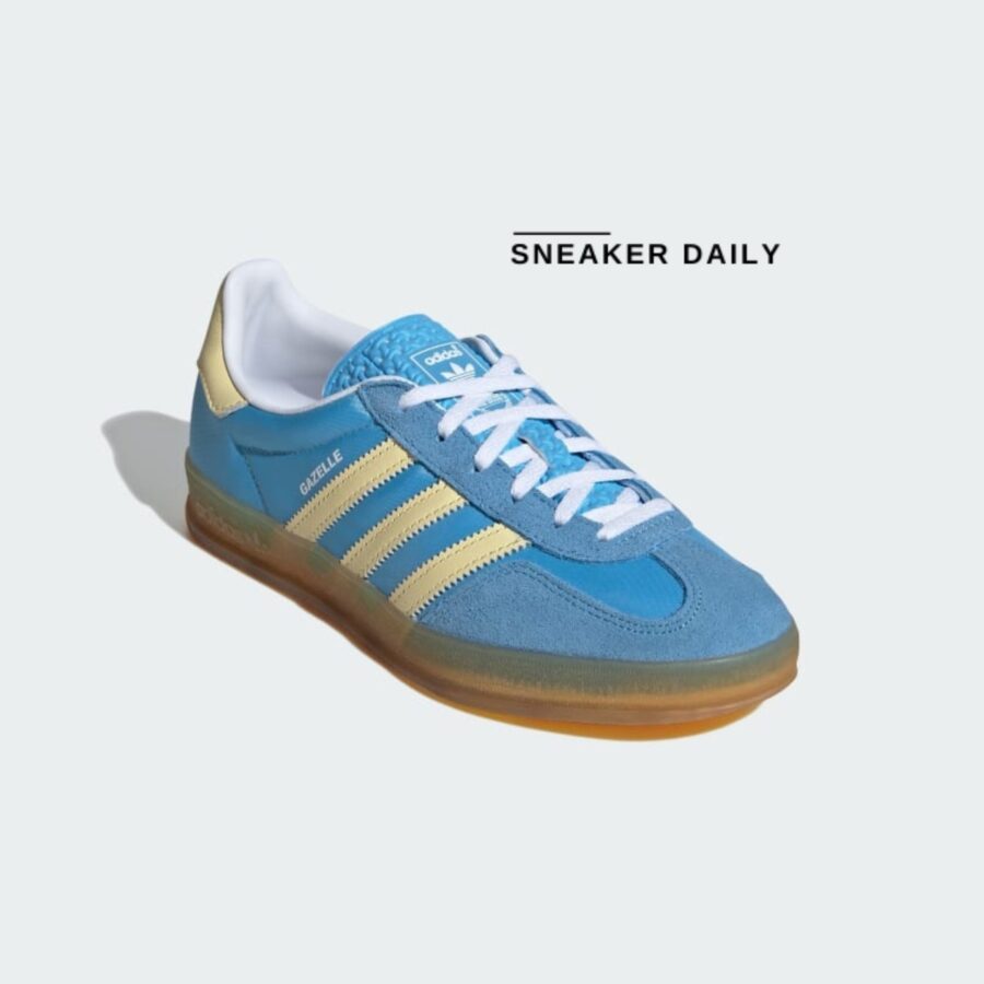 giày (wmns) adidas originals gazelle indoor 'blue burst yellow' ie2960