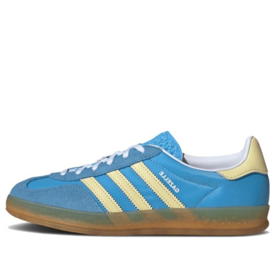 giày (wmns) adidas originals gazelle indoor 'blue burst yellow' ie2960