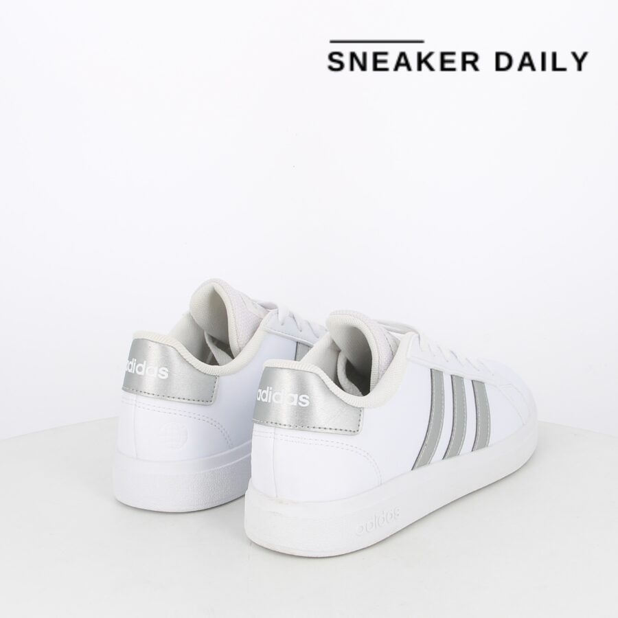 giày adidas grand court 2.0 lifestyle tennis shoes 'white matte silver' (gs) gw6506