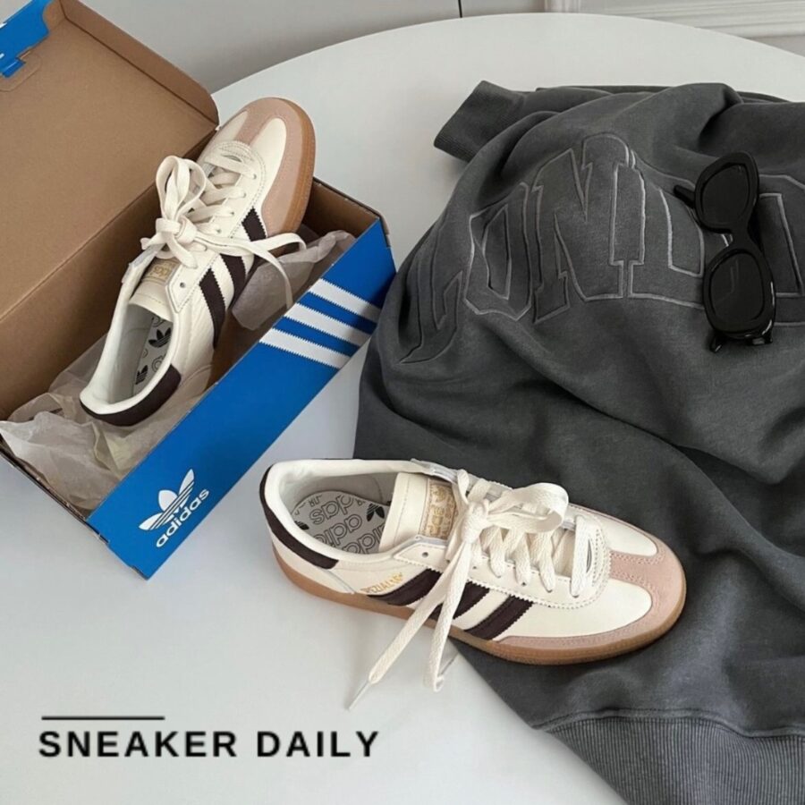 giày adidas handball spezial 'off white dark brown' ie3709