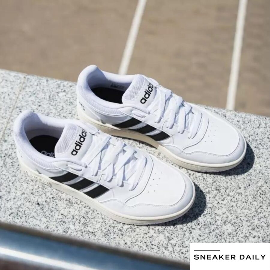 giày adidas hoops 3.0 low classic vintage shoes 'white black' gy5434
