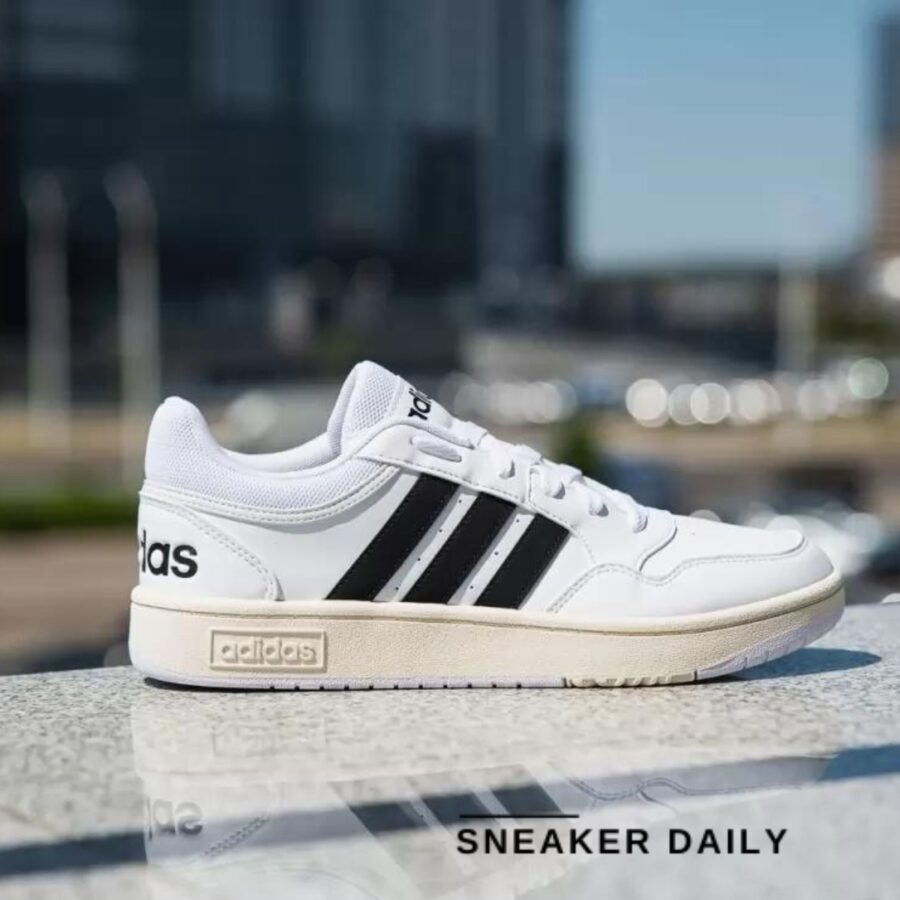 giày adidas hoops 3.0 low classic vintage shoes 'white black' gy5434