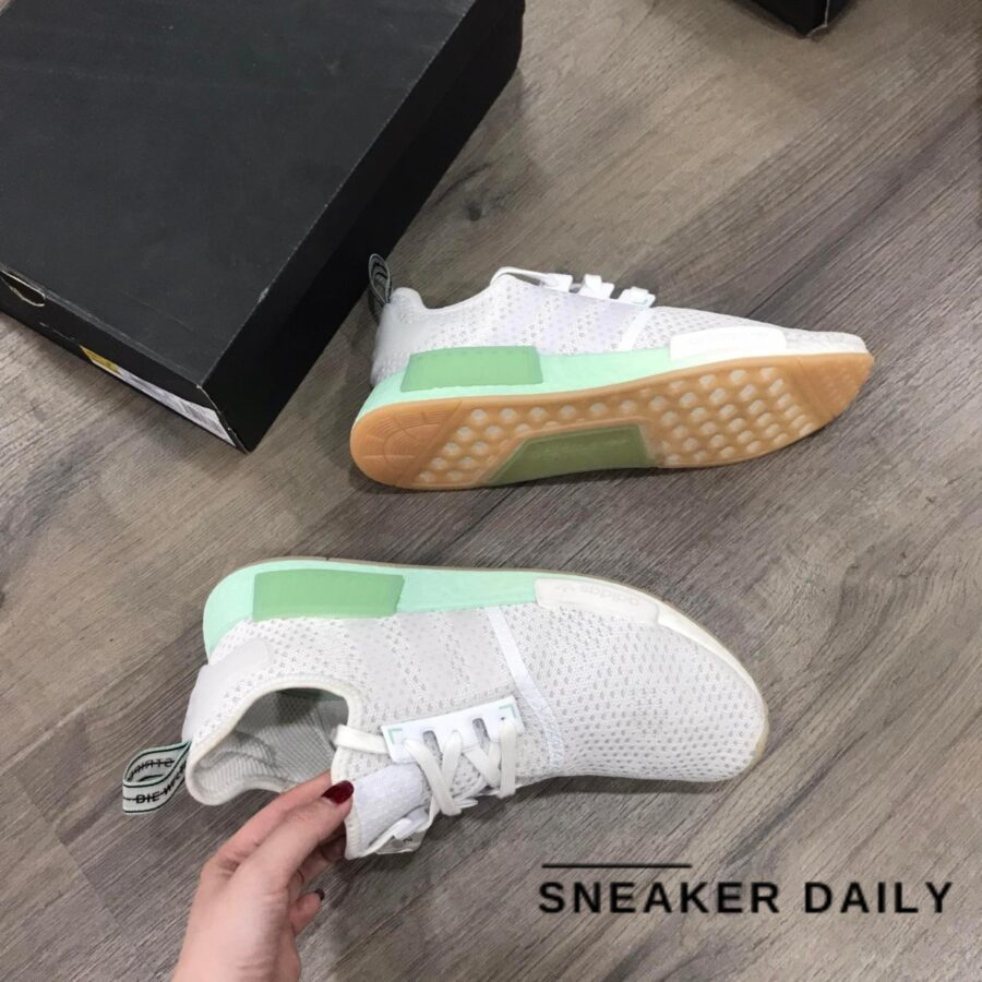 giày adidas nmd_r1 knit 'white blush green' fv1737