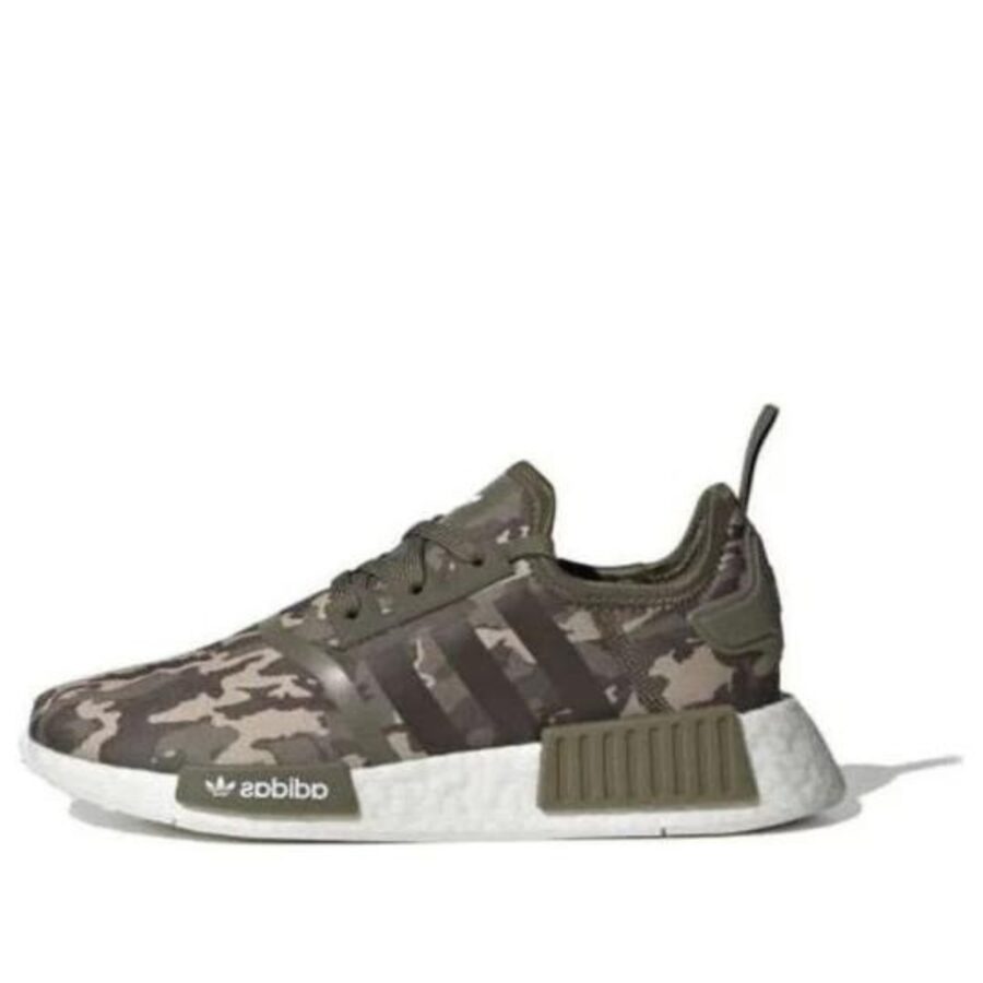 giày adidas nmd_r1 'olive strata camo' (gs) hq1652