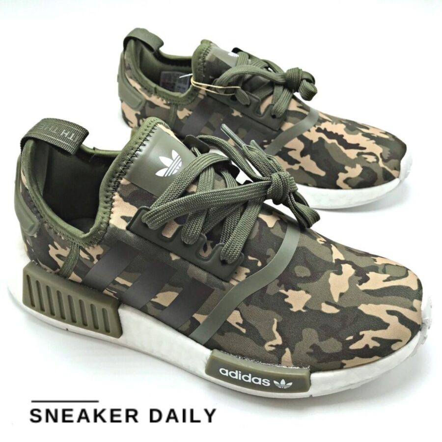 giày adidas nmd_r1 'olive strata camo' (gs) hq1652