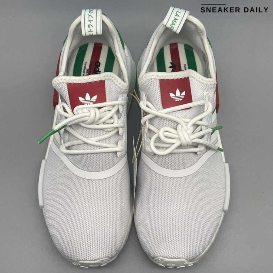 giày adidas nmd_r1 'white green' (gs) hq9987