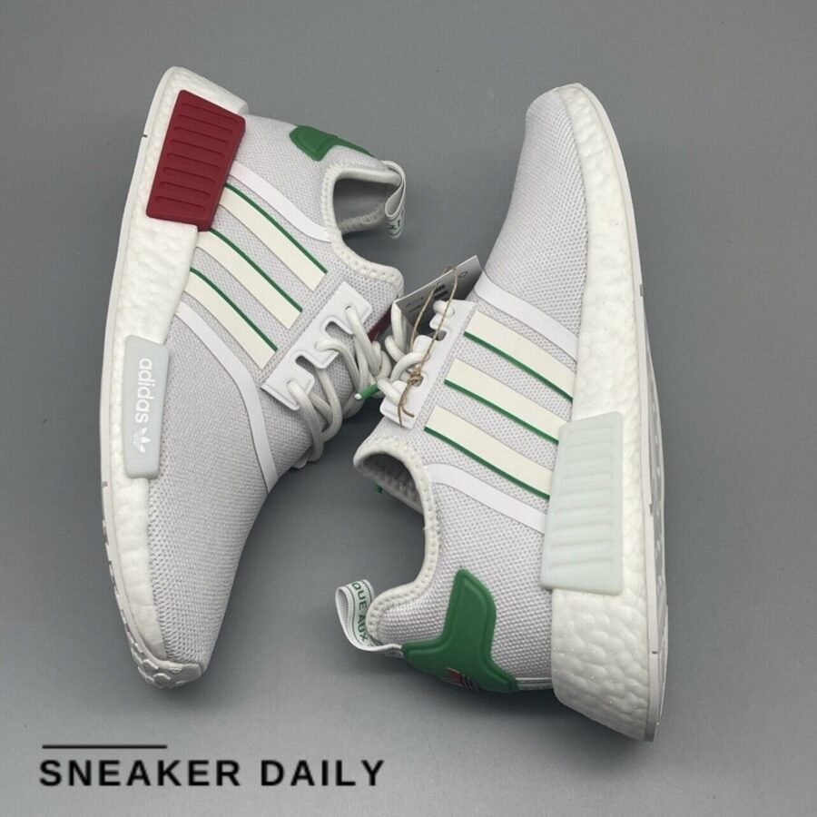 giày adidas nmd_r1 'white green' (gs) hq9987