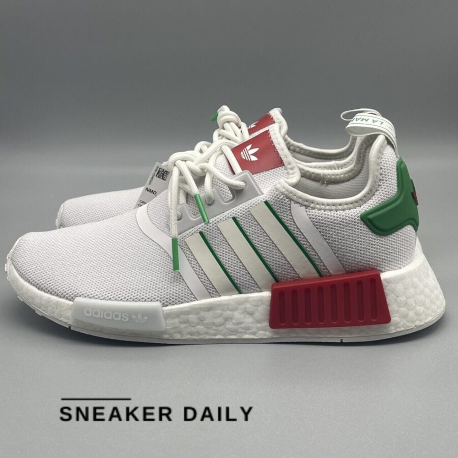 giày adidas nmd_r1 'white green' (gs) hq9987