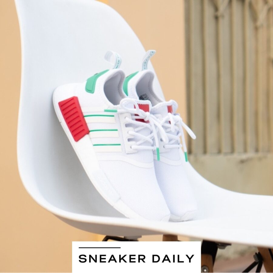 giày adidas nmd_r1 'white green' (gs) hq9987