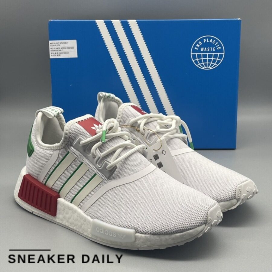 giày adidas nmd_r1 'white green' (gs) hq9987