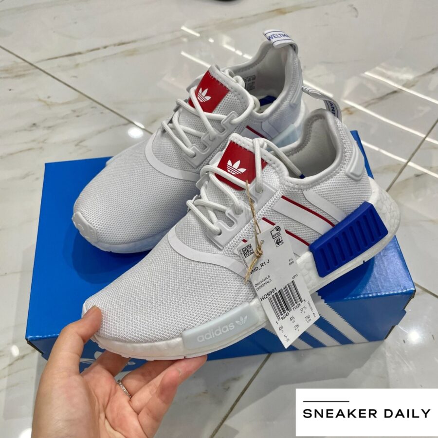 giày adidas nmd_r1 'white royal blue' (gs) hq9991