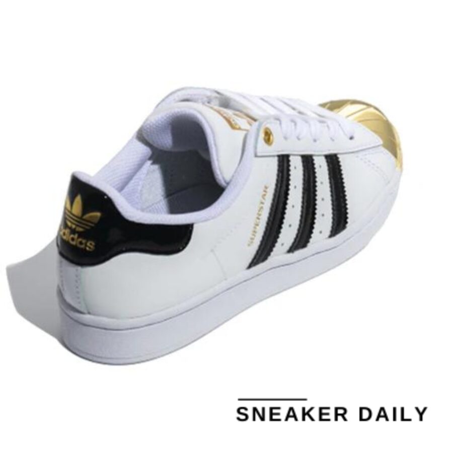 giày adidas superstar metal toe 'white gold metallic' (wmns) fv3310