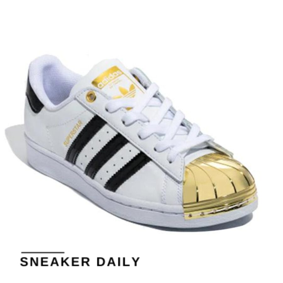 giày adidas superstar metal toe 'white gold metallic' (wmns) fv3310