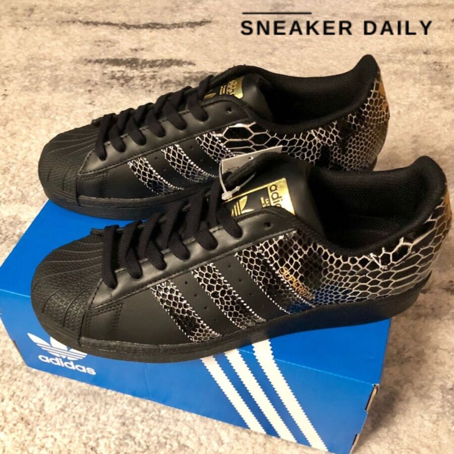 giày adidas superstar snakeskin 'core black' fv3290