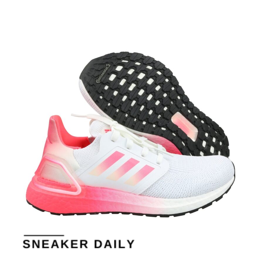 giày adidas ultraboost 20 j 'white signal pink' (gs) fx0456