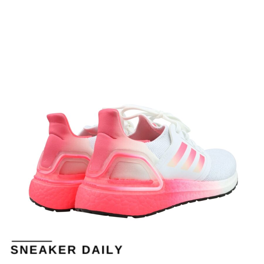 giày adidas ultraboost 20 j 'white signal pink' (gs) fx0456