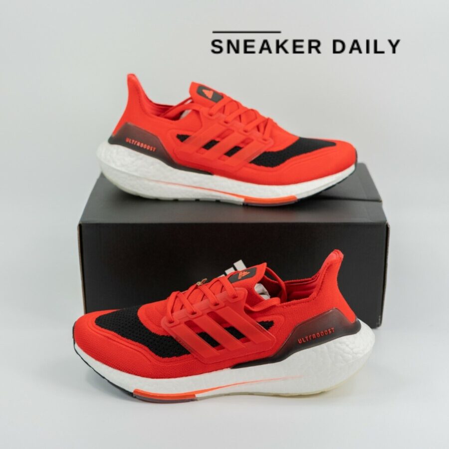 giày adidas ultraboost 21 'vivid red solar black' fy0387