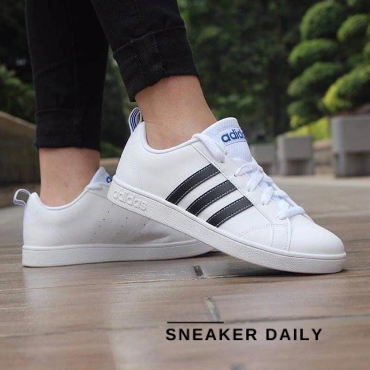 Giay adidas VS Advantage White Black F99256